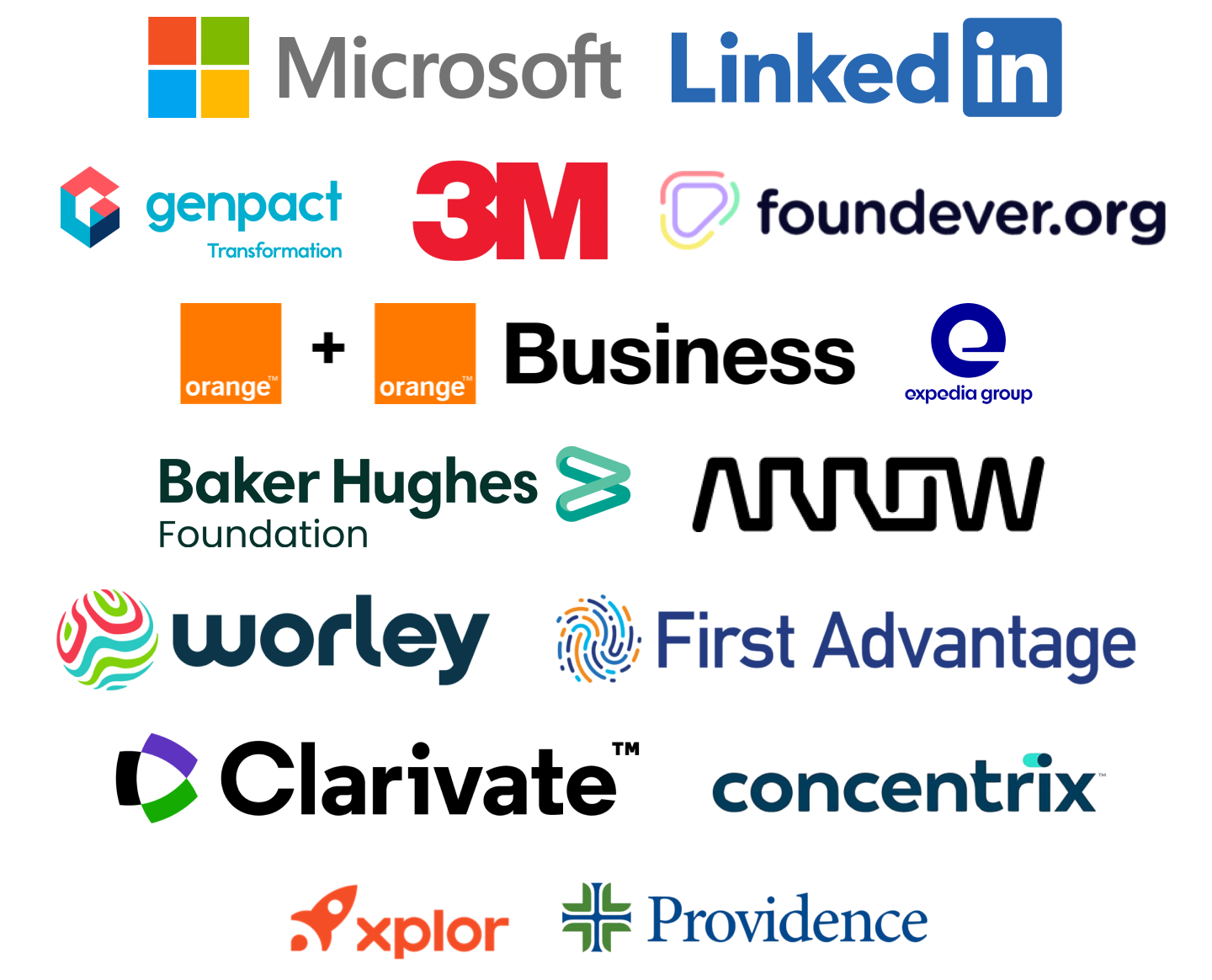 Corporate partner logo collage