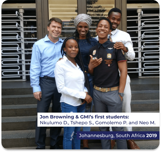 Jon with GMI first students